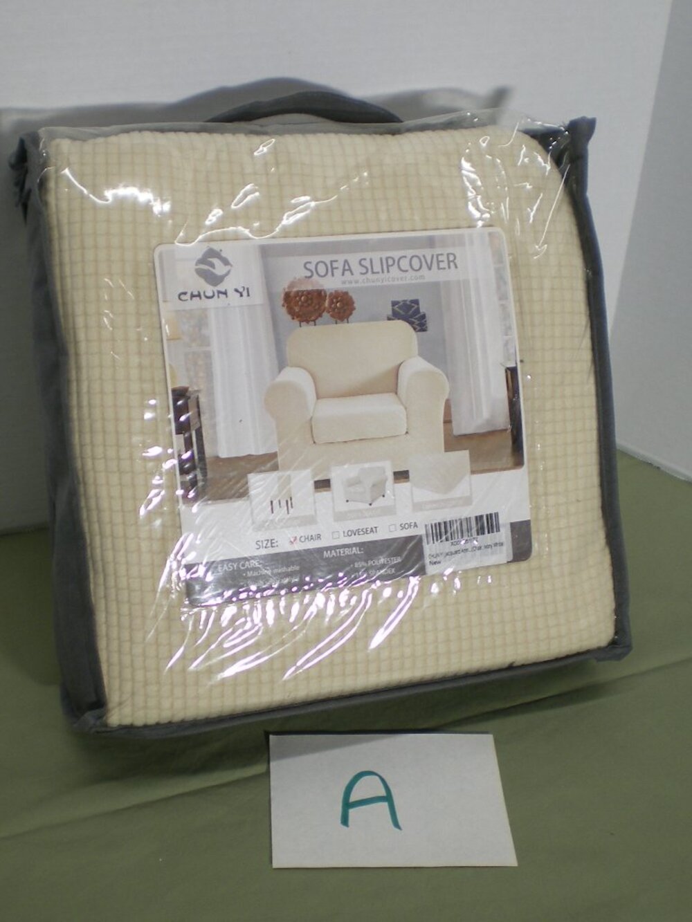 Chair Slipcover, New, Ivory White, 2 Pieces
